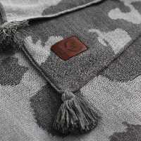 شال مبل طرح پتینه ای رنگ طوسی .