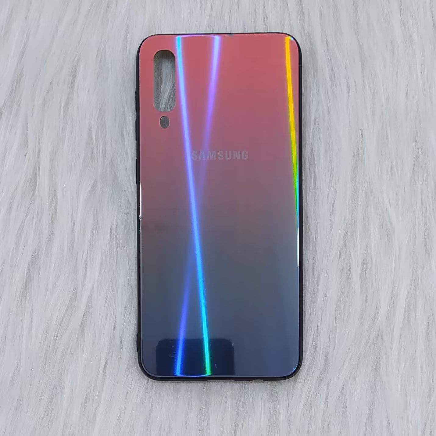 گارد سامسونگ  A30s و A50 و A50s جت لیزری دور سیلیکون دو رنگ مشکی قرمز   