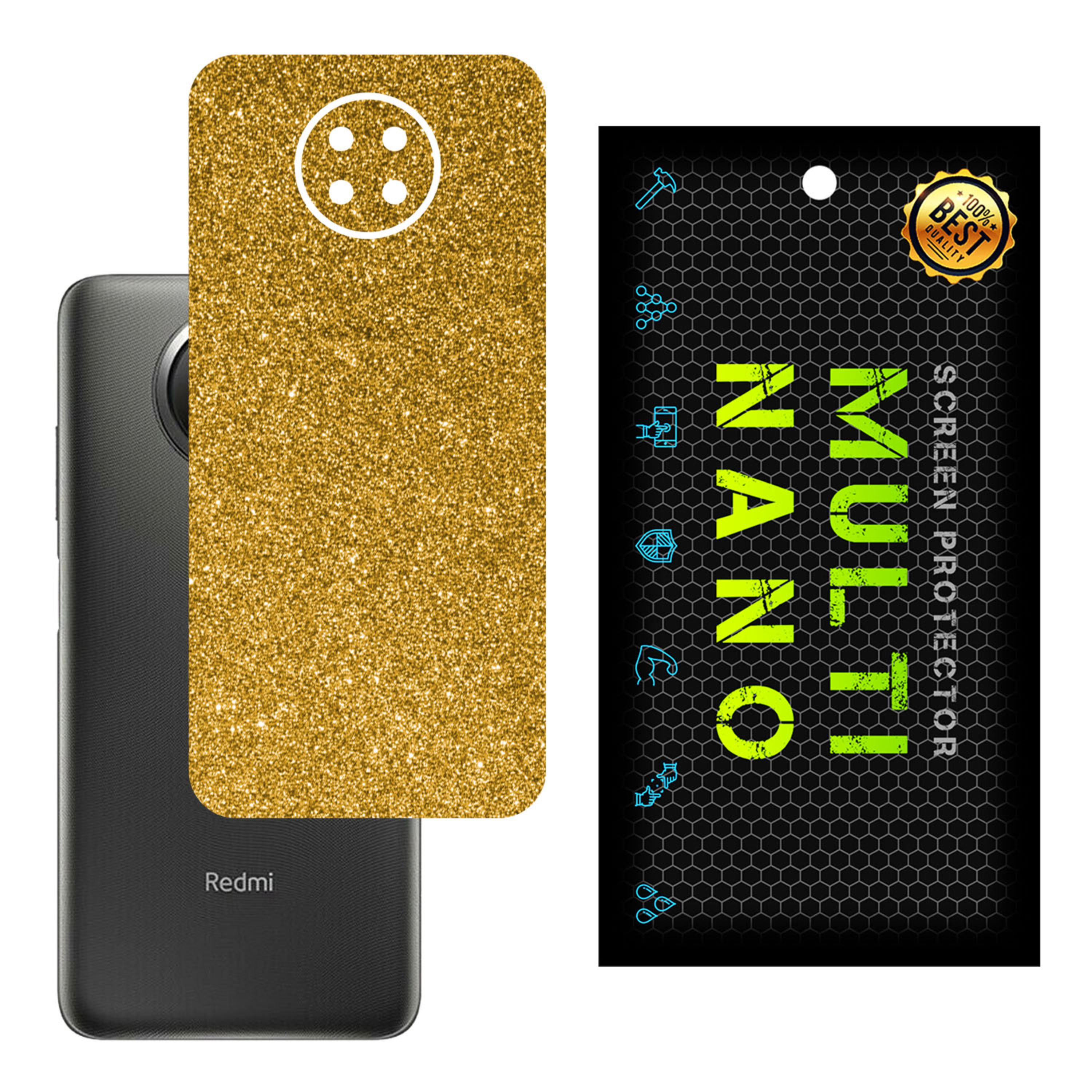 برچسب پوششی MultiNano مدل X-G1F-Gold برای پشت موبایل شیائومی Redmi Note 9 5G