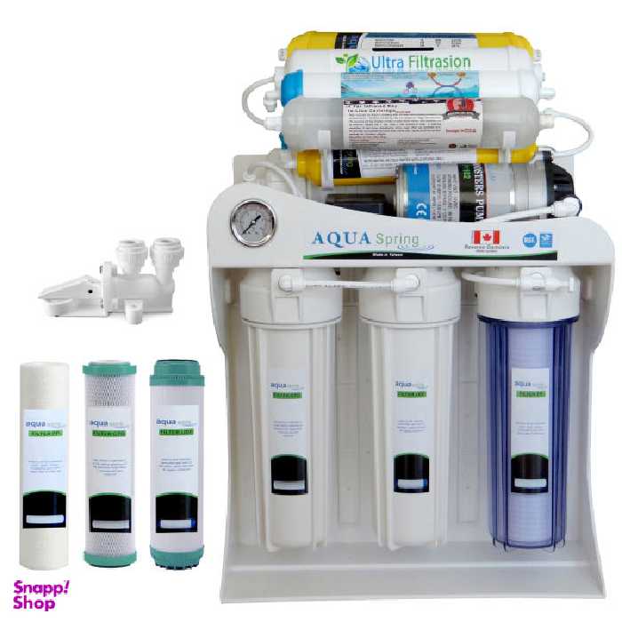دستگاه تصفیه کننده آب آکوآ اسپرینگ مدل sf4990 + کیت نشتی گیر و فیلتر مدل 01 بسته 3 عددی