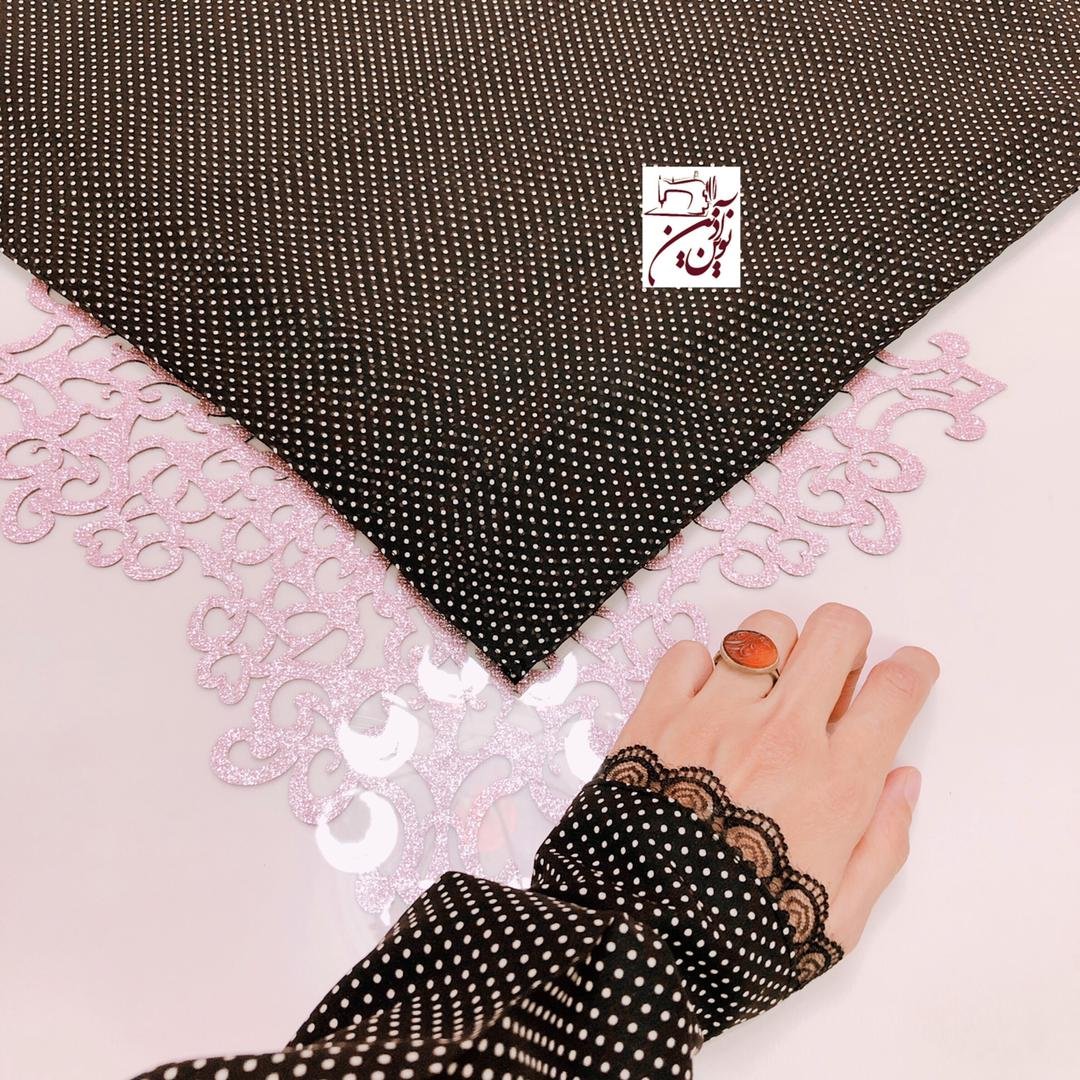 ست روسری و ساق دست خال خالی
