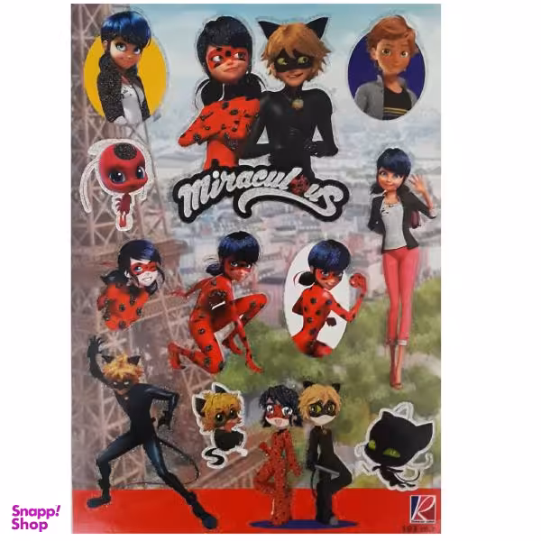 برچسب طرح دختر کفشدوزکی کد 022