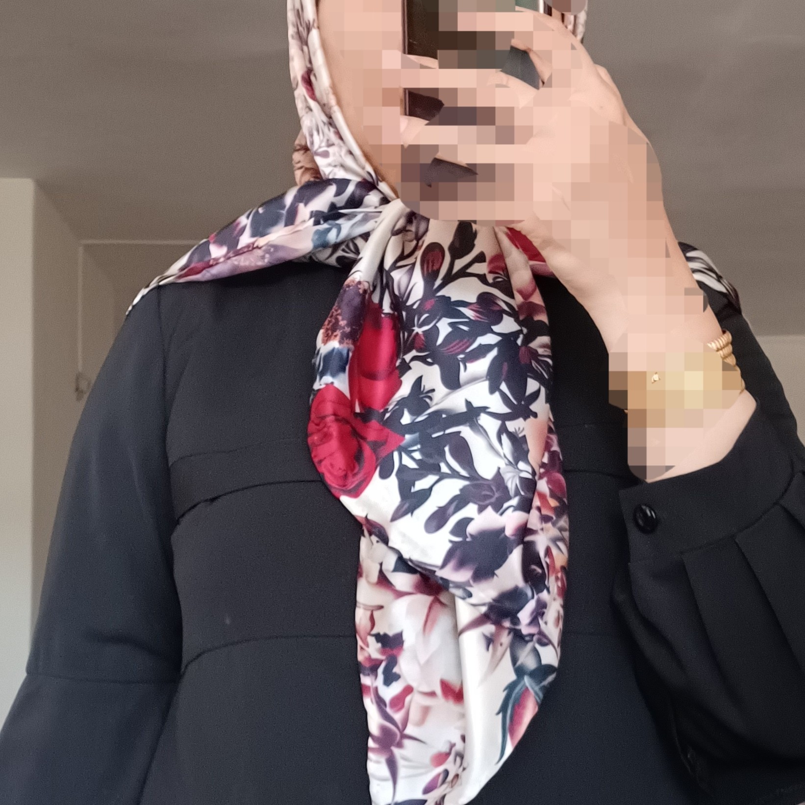 روسری ساتن ابریشم مجلسی