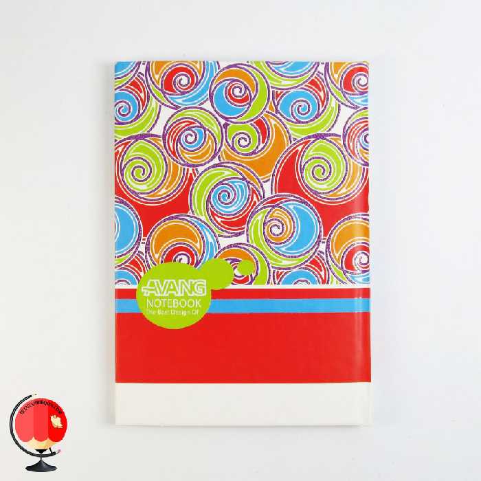 دفتر مشق 100 برگ سیمی جلد سخت طرح گرداب آونگ