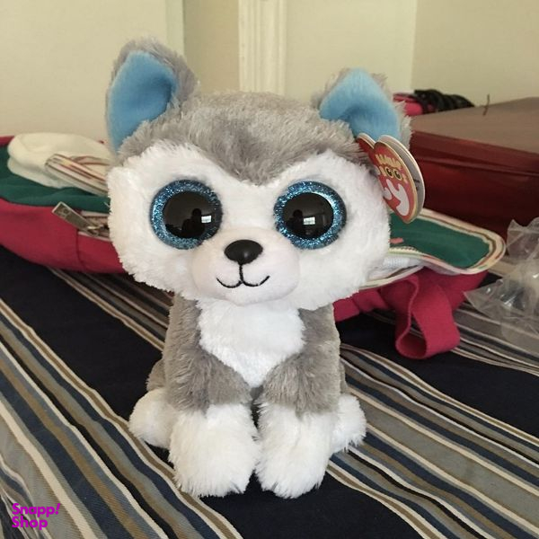 عروسک طرح هاسکی مدل چشم تیله ای کد JIMI110 ارتفاع 16 سانتی متر