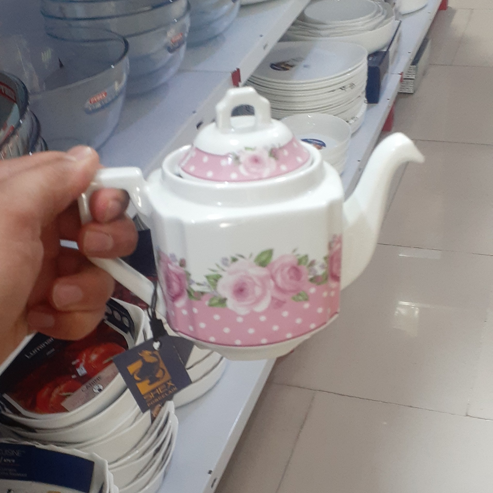 قوری چینی شکس درجه 1(600میل)سایز کوچک