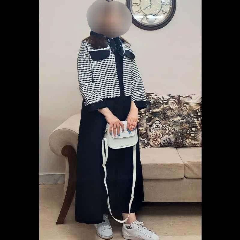 کت سارافون شیک یه ست دوتیکه جنس کت ژاکارد اعلا وسارافون مازراتی