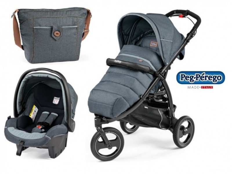 کالسکه peg peregoمدل Book Cross Modular رنگ blue denim