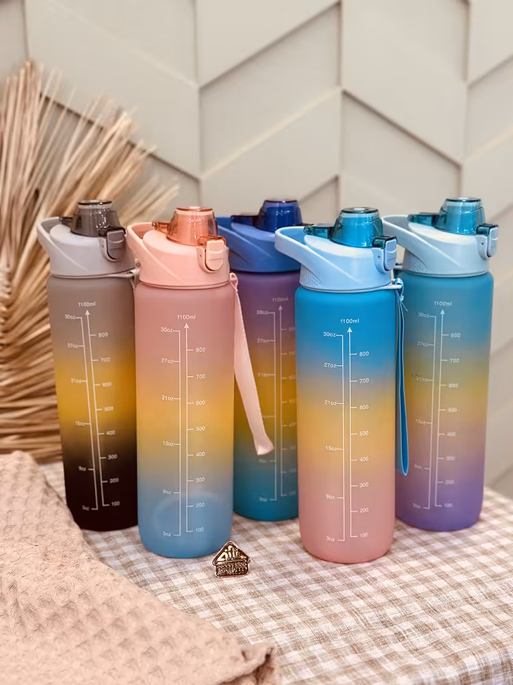 قمقمه نی دار سه رنگ بند دار کد001131