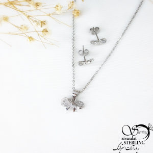 نیمست نقره پاپیون عیار 925 ساخت ایتالیا کد 11175