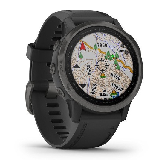 ساعت و جی پی اس ورزشی گارمین مدل Fenix 6S Pro Sapphire Edition Carbon Gray DLC
