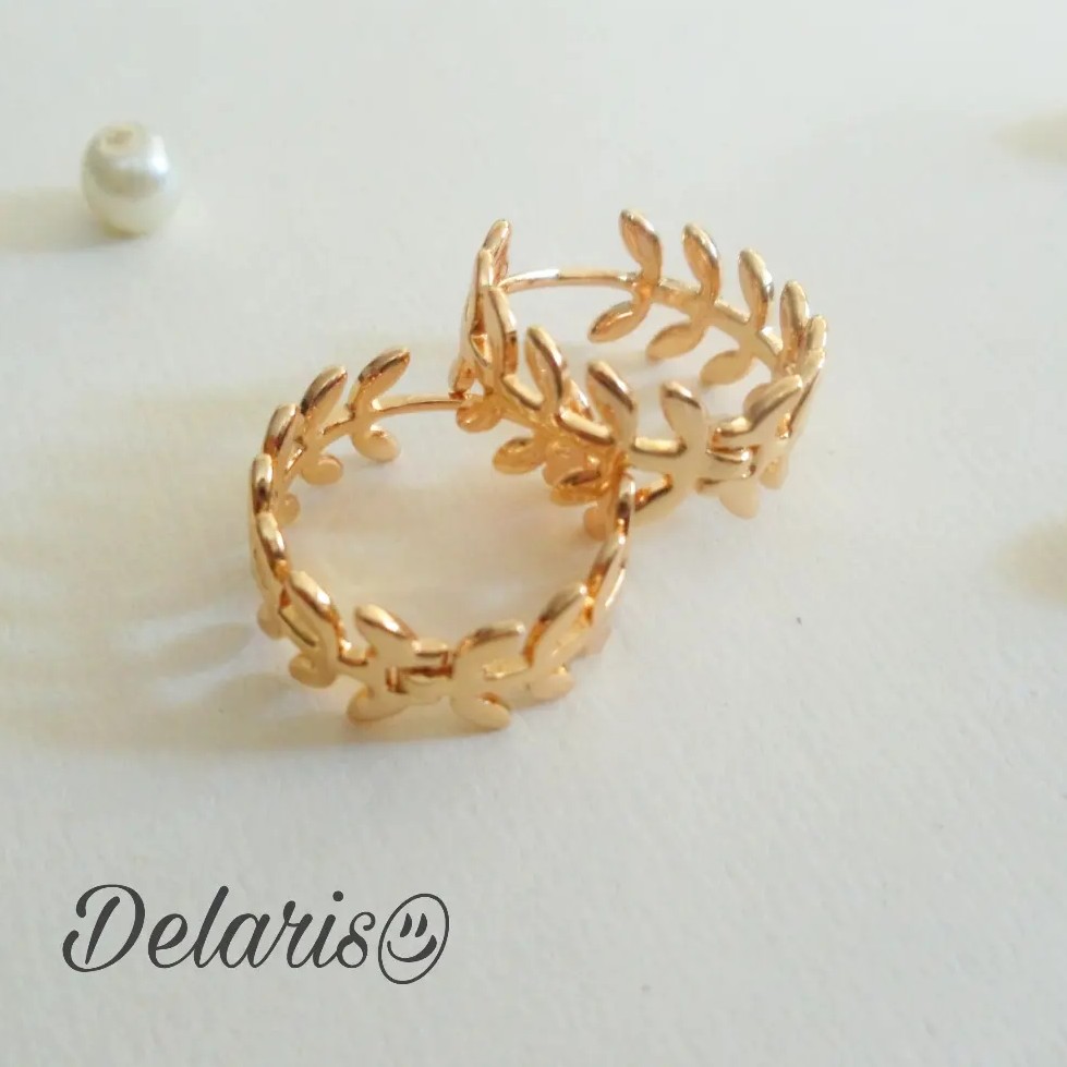 گوشواره طرح خوشه ای ژوپینگ اصل آبکاری طلا با طلای 18 عیار ضد حساسیت و رنگ ثابت