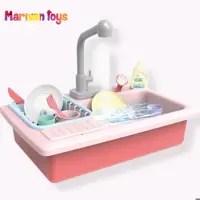 اسباب بازی سینک ظرفشویی بچگانه سایز بزرگ با باتری خور  