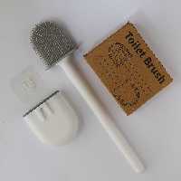 (پس کرایه) فرچه سیلسکونی شستشو جهت شستشوی توالت فرنگی و ایرانی سبک و قابل حمل 