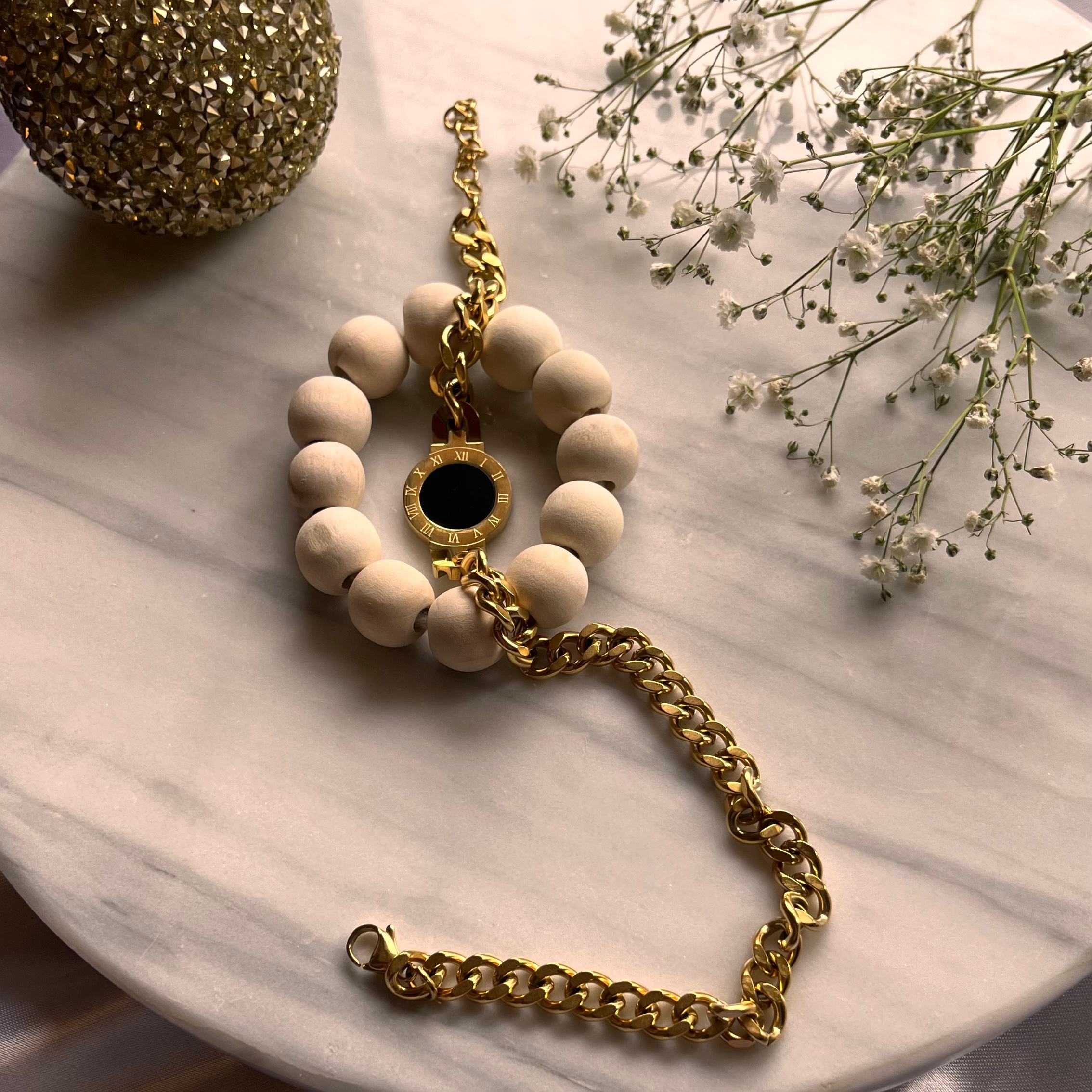 دستبند بولگاری دو کاره استیل