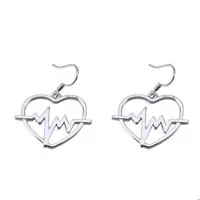 گوشواره زنانه گالری شمرون طرح قلب کد EAR279R0