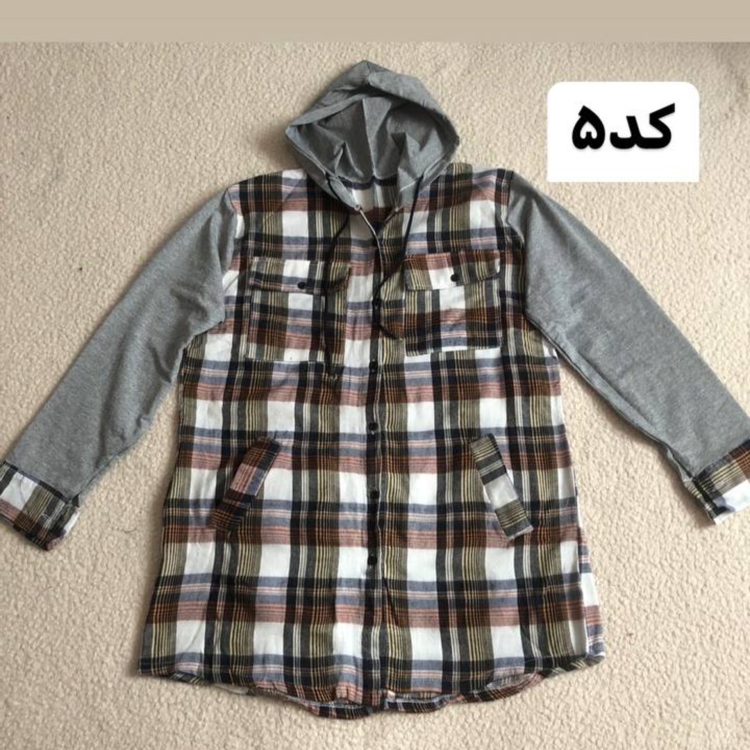 مانتو پاییزه کراهدار چهارخونه پشمی کد5