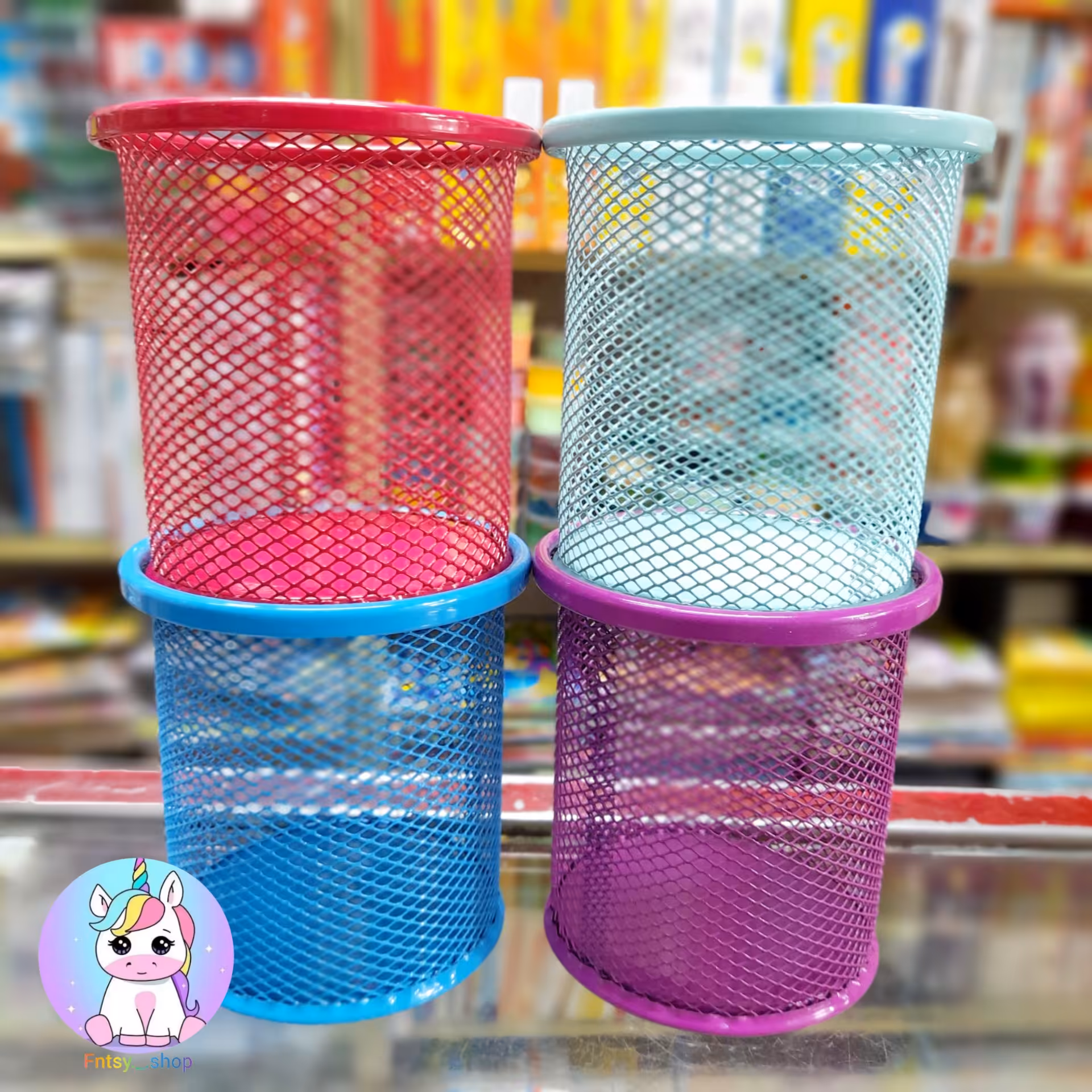 لوازم تحریر و لوازم اداری جاقلمی توری فلزی