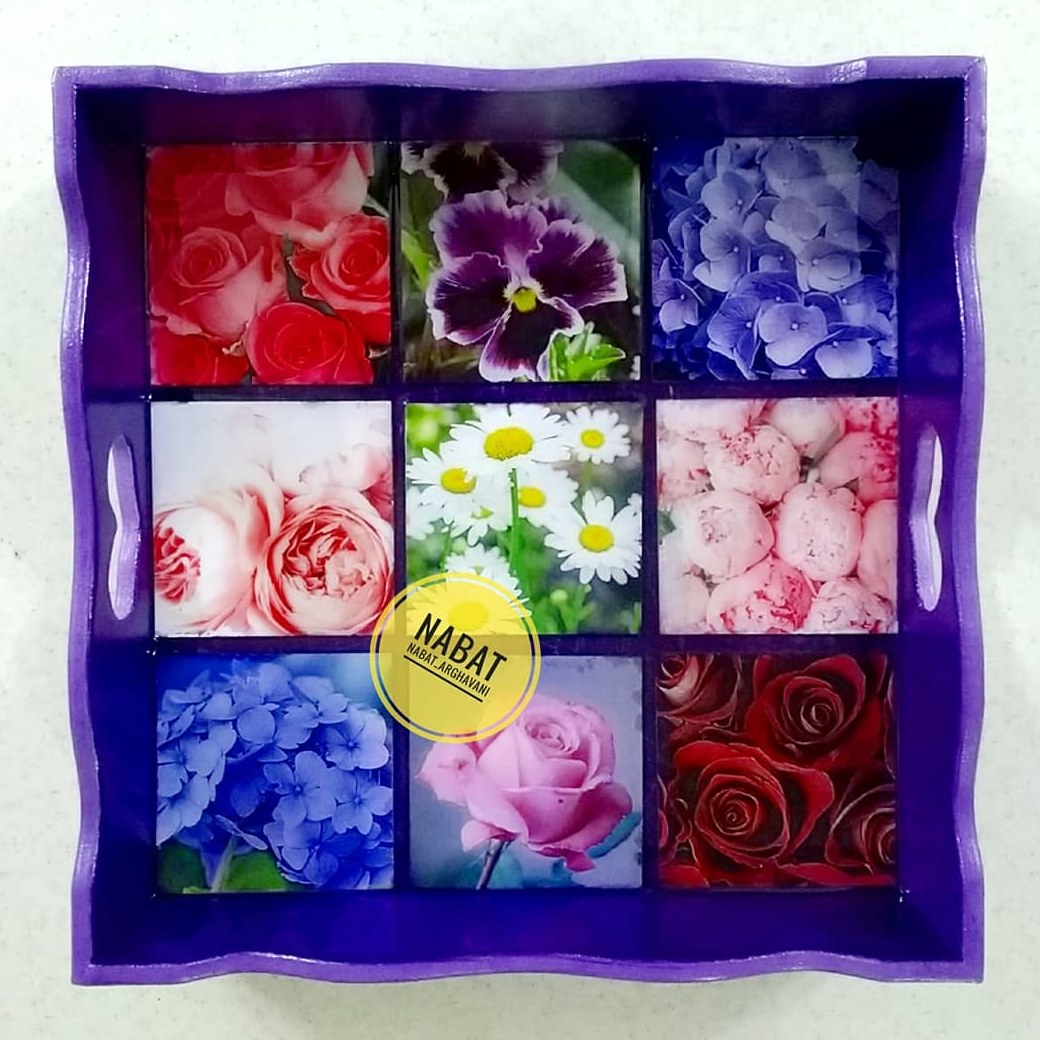 سینی چوبی رزین 