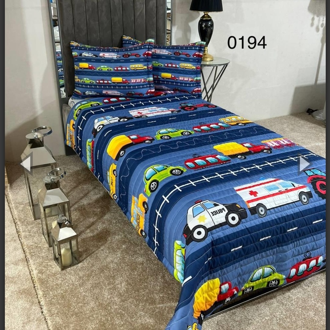 روتختی یک نفره 4 تکه سه بعدی سه تکه ضمانت پرز ورنگ  (baby car)