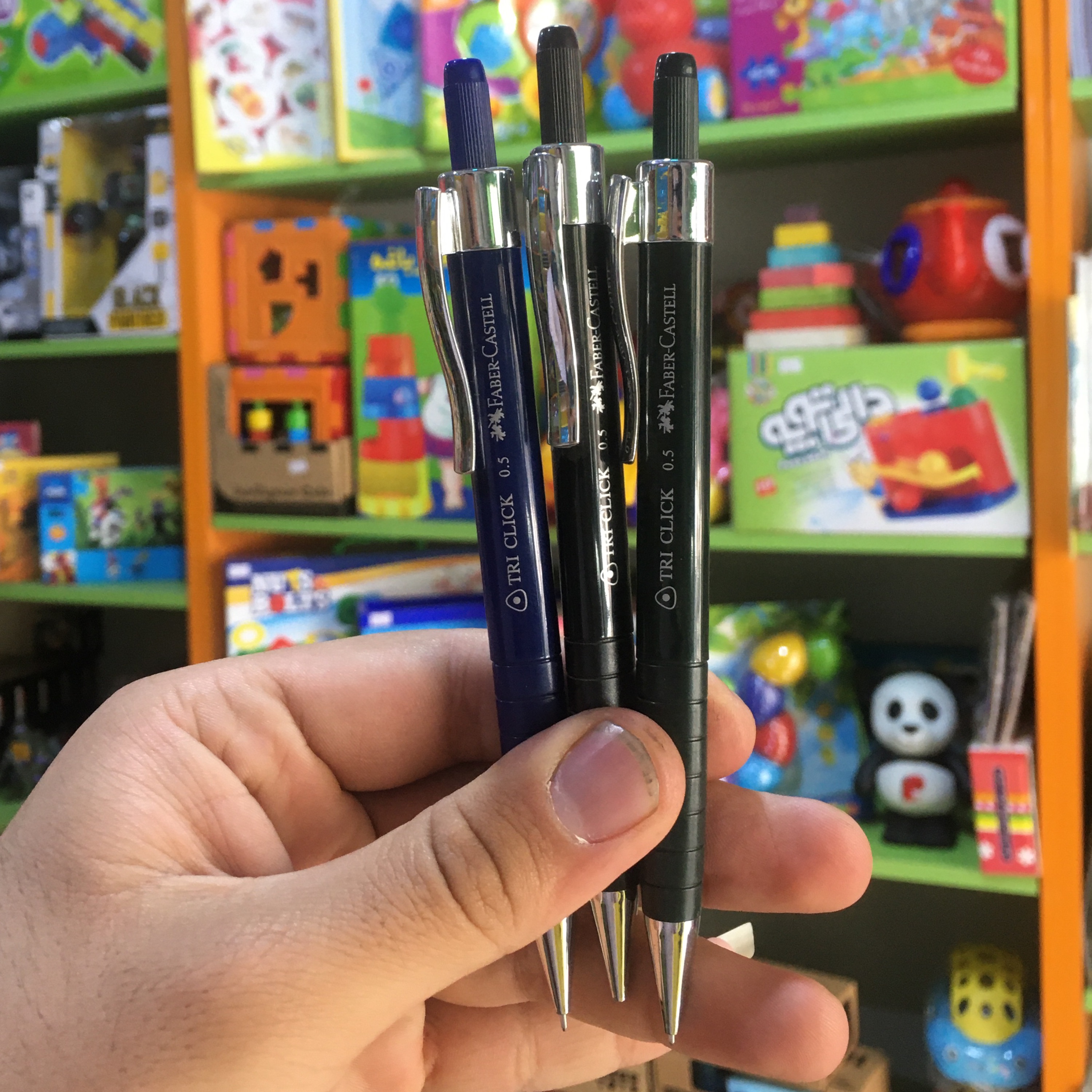 اتود فابرکاستل 0.5 تری کلیک اصلی با 3 رنگ مشکی آبی و سبز