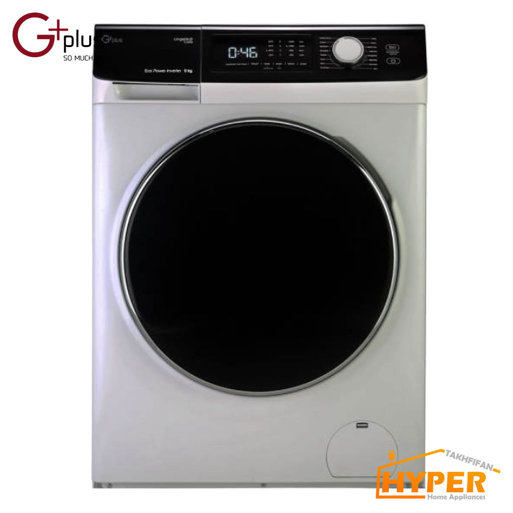 ماشین لباسشویی جی پلاس GWM-K946S نقره ای 9 کیلویی