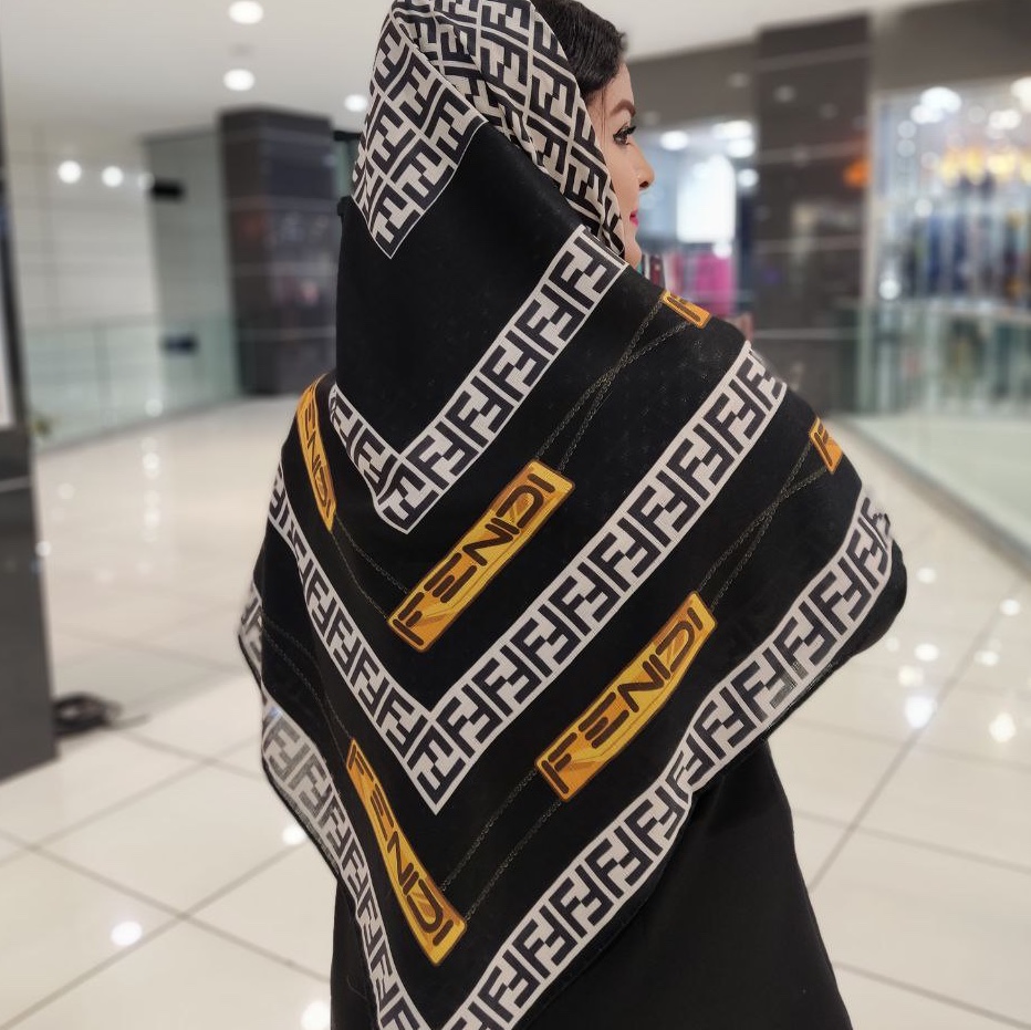 روسری نخی گارزا دور دست دوز قواره140
