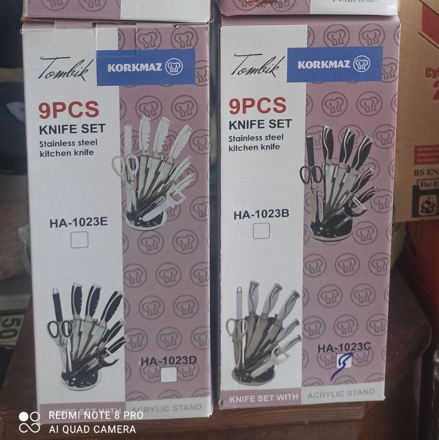 کارد و ساطور کرکماز اصلی کاردساطور سرویس چاقو  ست کامل چاقو 750لوازم خانگی کمالی مشهد 