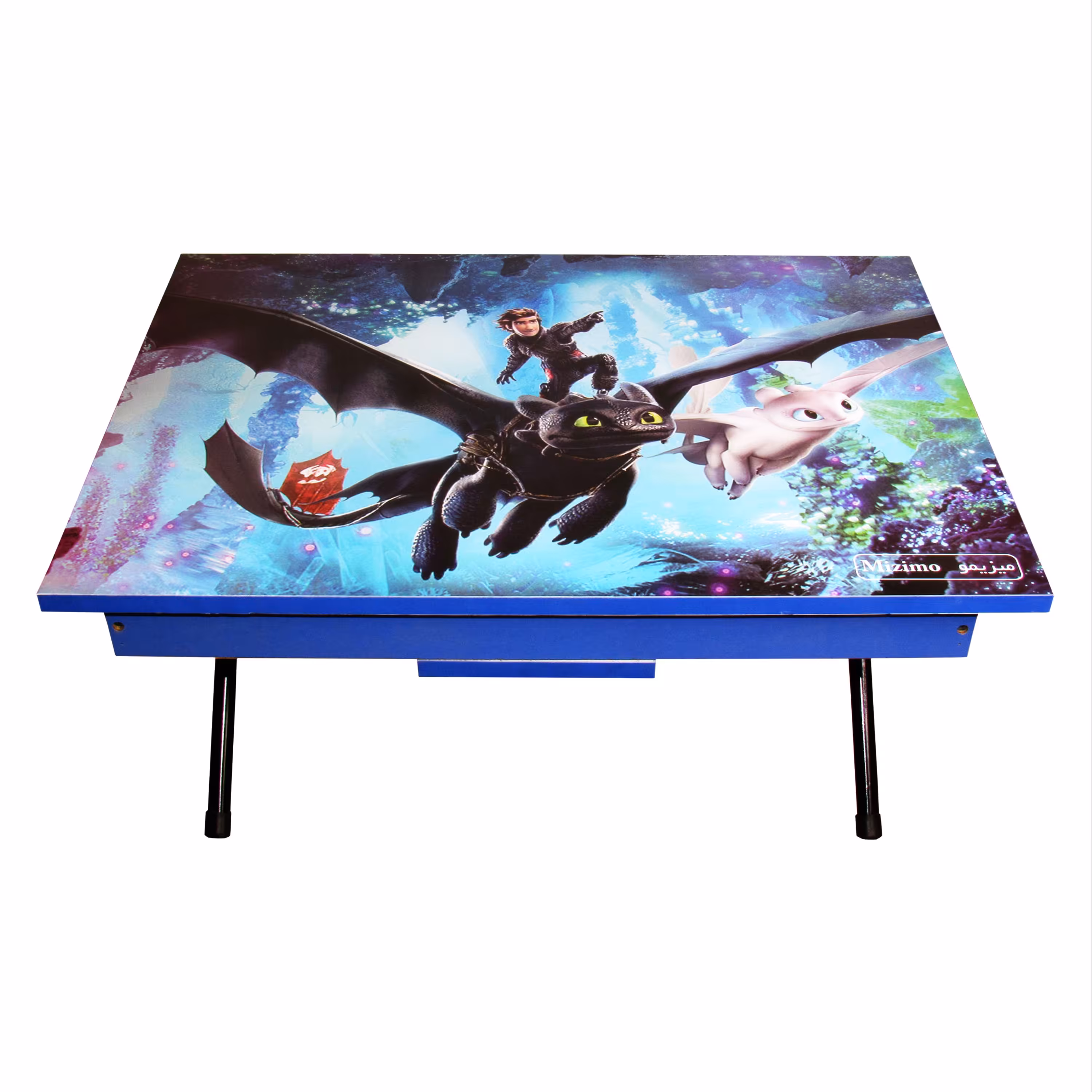 میز تحریر پایه کوتاه باکسدار میزیمو طرح اژدهاسواران کد 3401