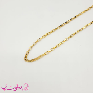 زنجیر مردانه آجری استیل طلایی 60 سانت 4 میل کد 867