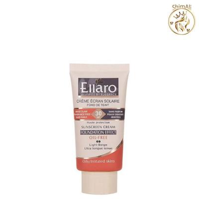 کرم ضد آفتاب الارو SPF30 با پوشش کرم پودری فاقد چربی بژ روشن