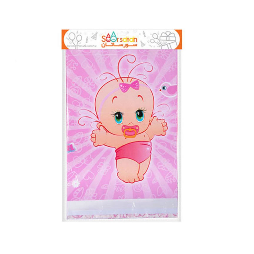 تم تولد سفره رو میزی نی نی دختر 