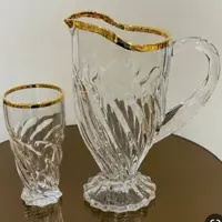 پارچ لیوان دنس لب طلا