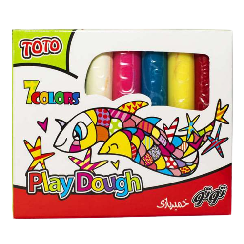 خمیر بازی مقوایی7 رنگ توتو