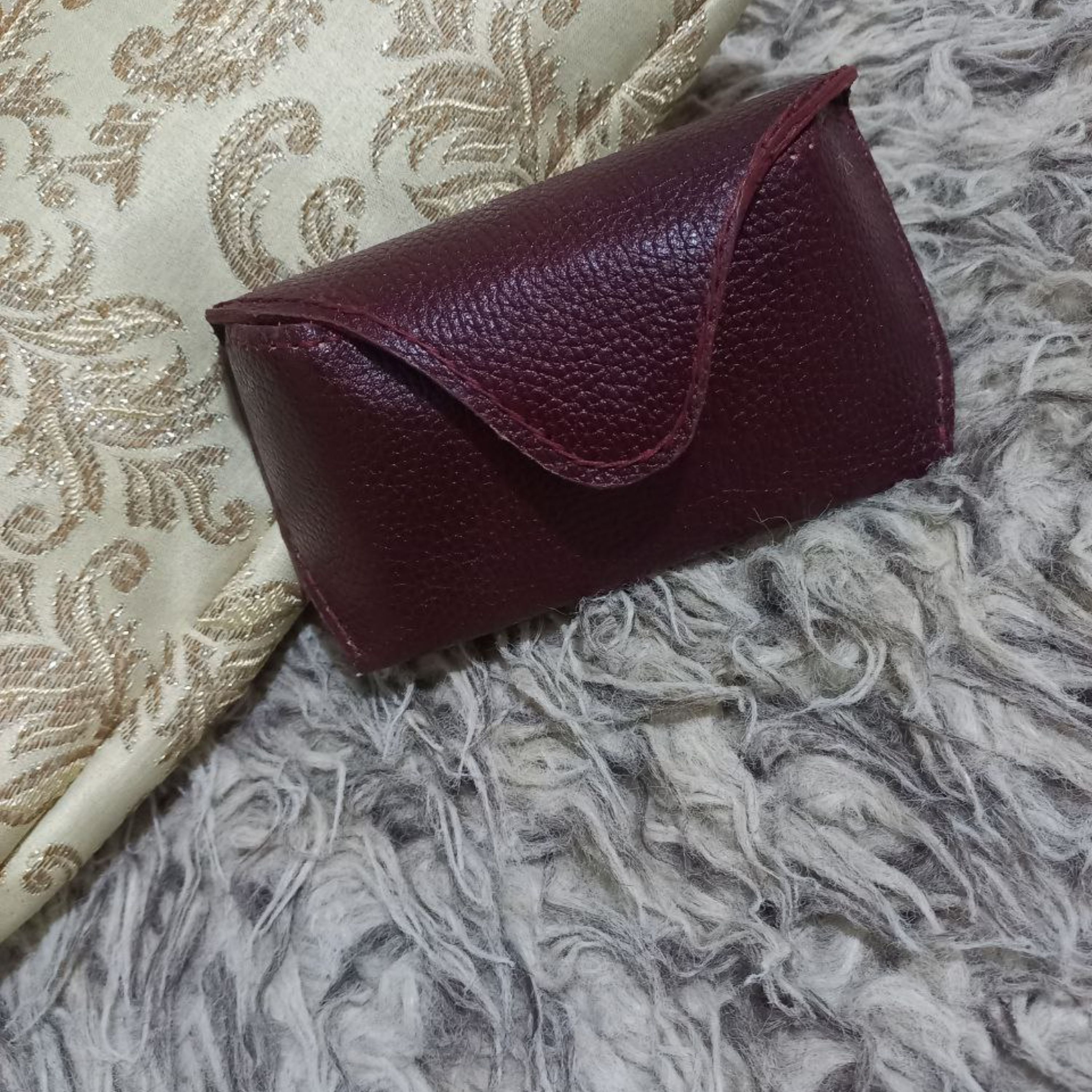 کیف جا عینک چرم طبیعی دستدوز