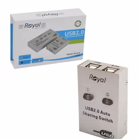 USB سوئیچ 2 پورت Auto رویال (Royal) مدل 2UA
