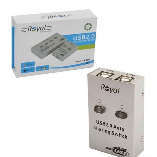 USB سوئیچ 2 پورت Auto رویال (Royal) مدل 2UA
