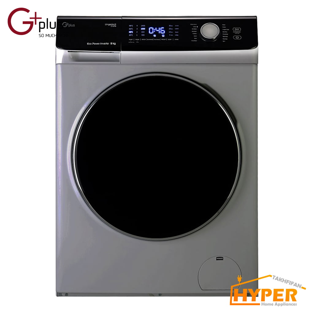 ماشین لباسشویی جی پلاس GWM-K947T تیتانیوم 9 کیلویی