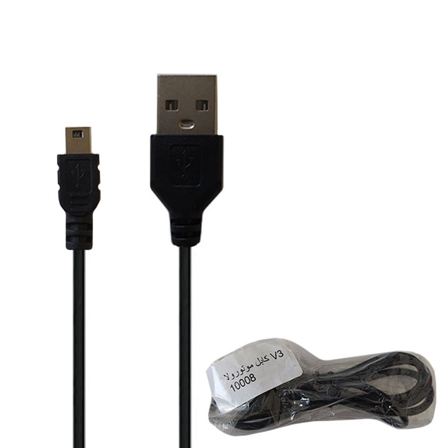 کابل USB به MiniUSB موتورولا مدل V3-10008 طول 0.8 متر