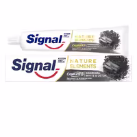 خمیر دندان هلندی سفید کننده ذغالی 8 کاره Signal Nature Elements سیگنال 75 میل