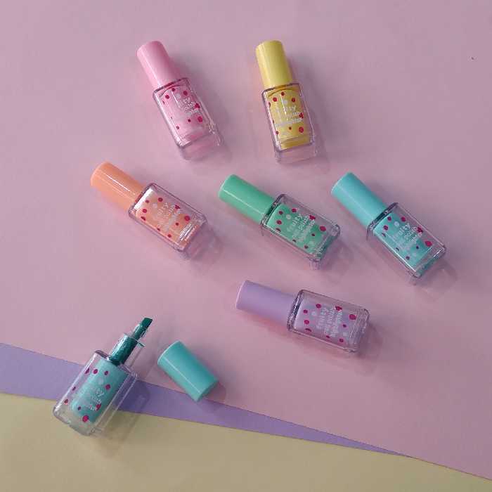 ماژیک هایلایت طرح لاک ناخن در رنگهای پاستیلی جذاب قیمت هر یک عدد 28000