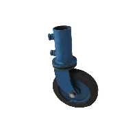 چرخ داربستی قطر 200 میلی متر لاستیکی گردان