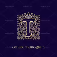 وکتور مونوگرام حرف T | گرافیک با طعم تربچه