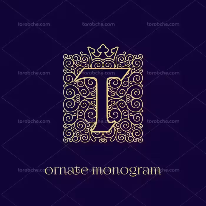 وکتور مونوگرام حرف T | گرافیک با طعم تربچه