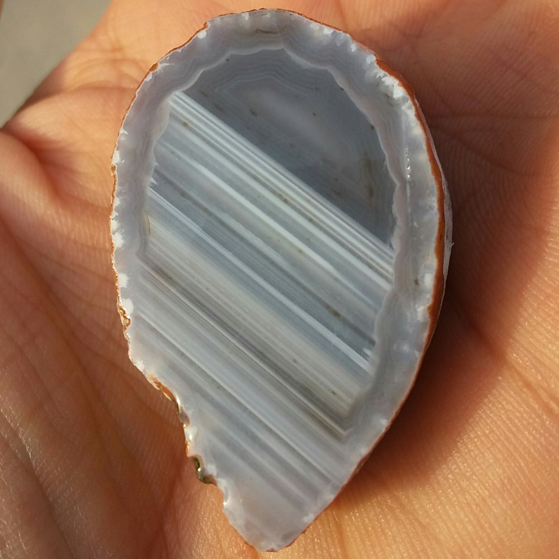 اسلایس سنگ راف عقیق سلیمانی 3 بعدی رنگی خطی منظم خارق العاده محشر 100 در 100 طبیعی شاهکار خلقت تکرار نشدنی بسیااار زیبا