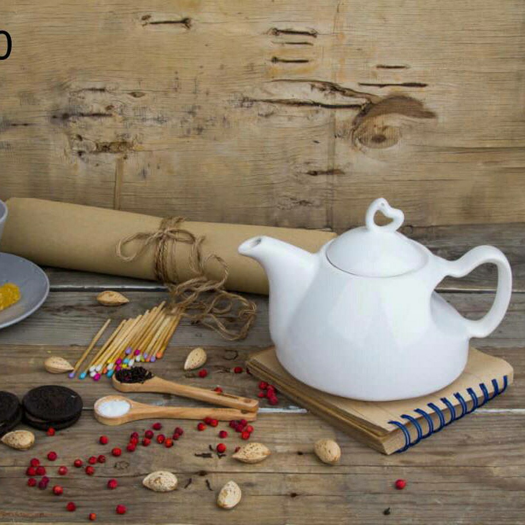 قوری سرامیکی  heart در سه رنگ سفید صورتی کرم 