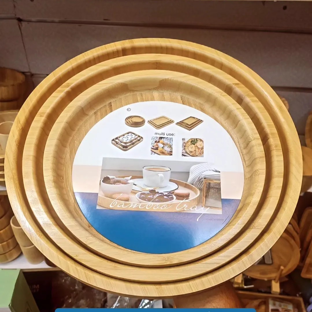 سینی گرد بامبو 3عددی