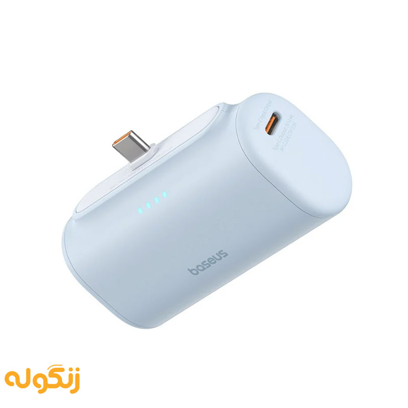 پاور بانک بیسوس مدل Compact Fast Charging Type-C Edition P10068306313-00 ظرفیت 5000 میلی آمپر ساعت - زنگوله