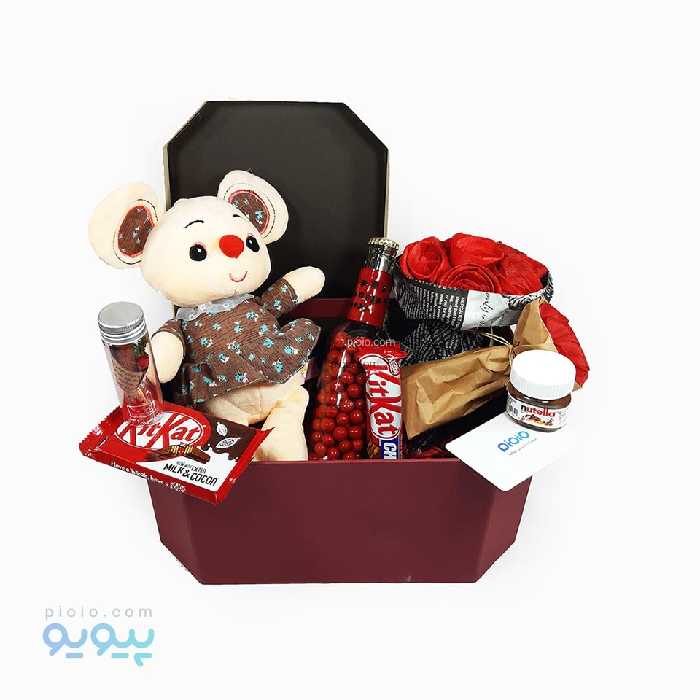 آماده ولنتاین با عروسک موش دختر