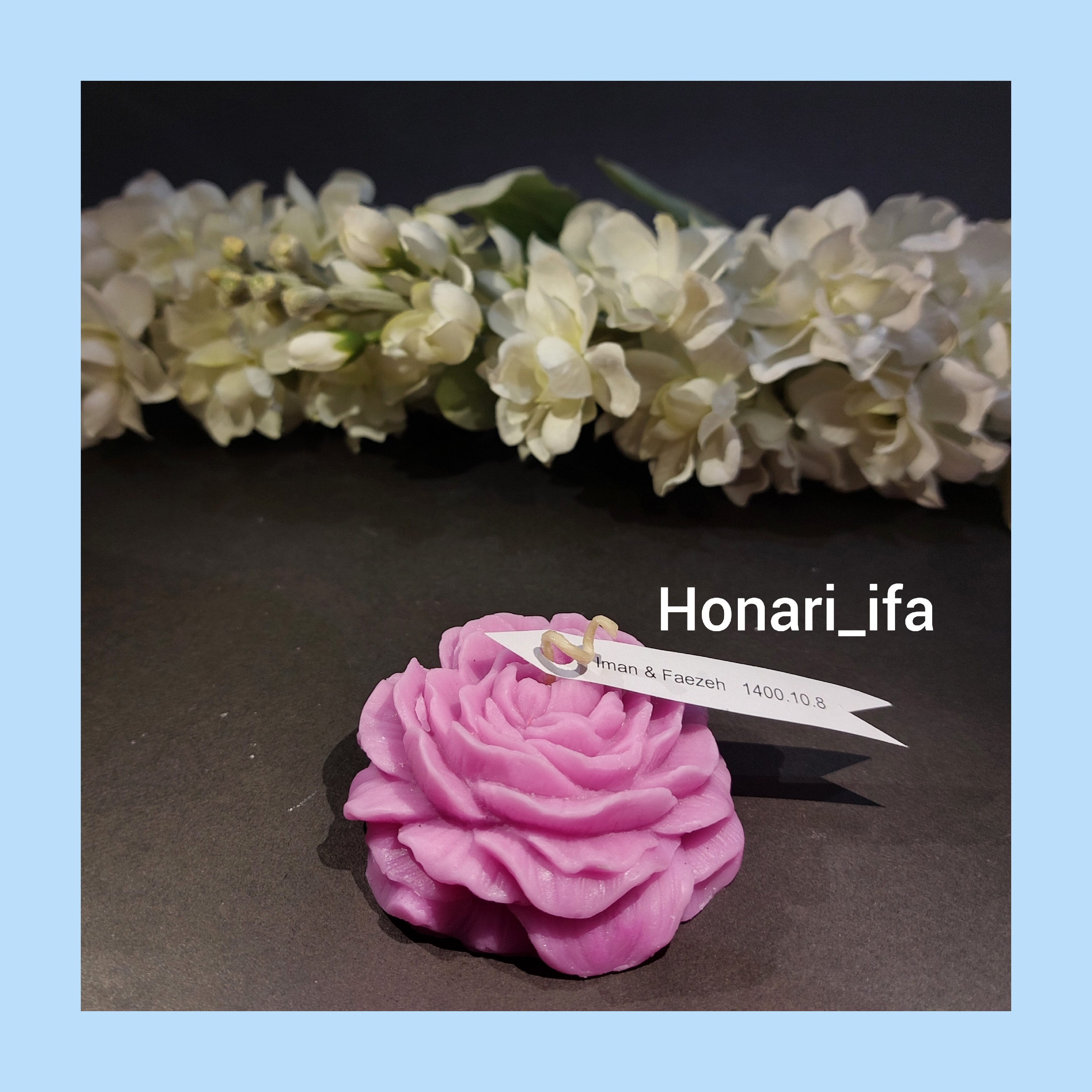 شمع گل رز (آلاله) مناسب برای هدیه  و گل آرایی و گیفت جشن های رسمی  عقد و  عروسی (هزینه ارسال پس کرایه)